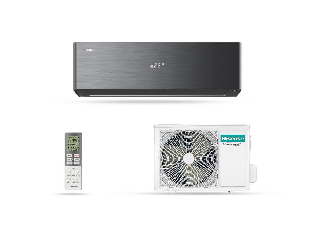 Hisense Energy Pro X 2,6 kW split klíma szett (fekete)