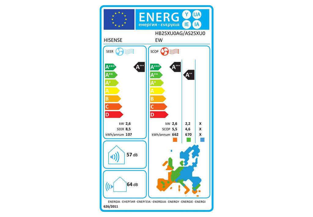 Hisense Uni HB 5 kW split klíma szett (fehér)